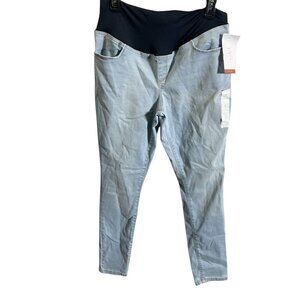Isabel Maternity Crossover Panel Skinny Jeans Size 8 Light‎ Wash